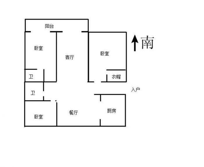 中海上林院 3室2厅2卫 125m&sup2;