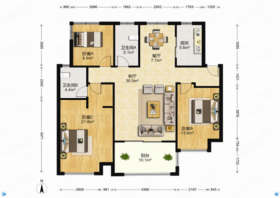 万科城市之光 3室2厅2卫 118m&sup2;
