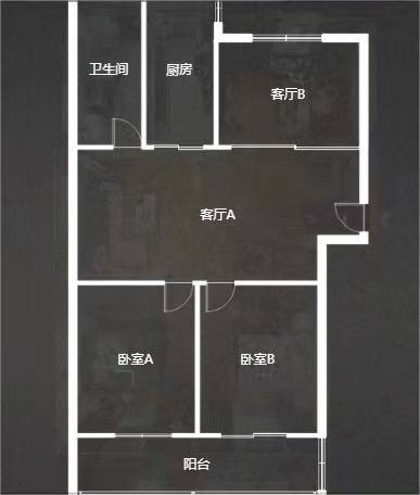 濠西园 2室2厅1卫 107.00m&sup2;