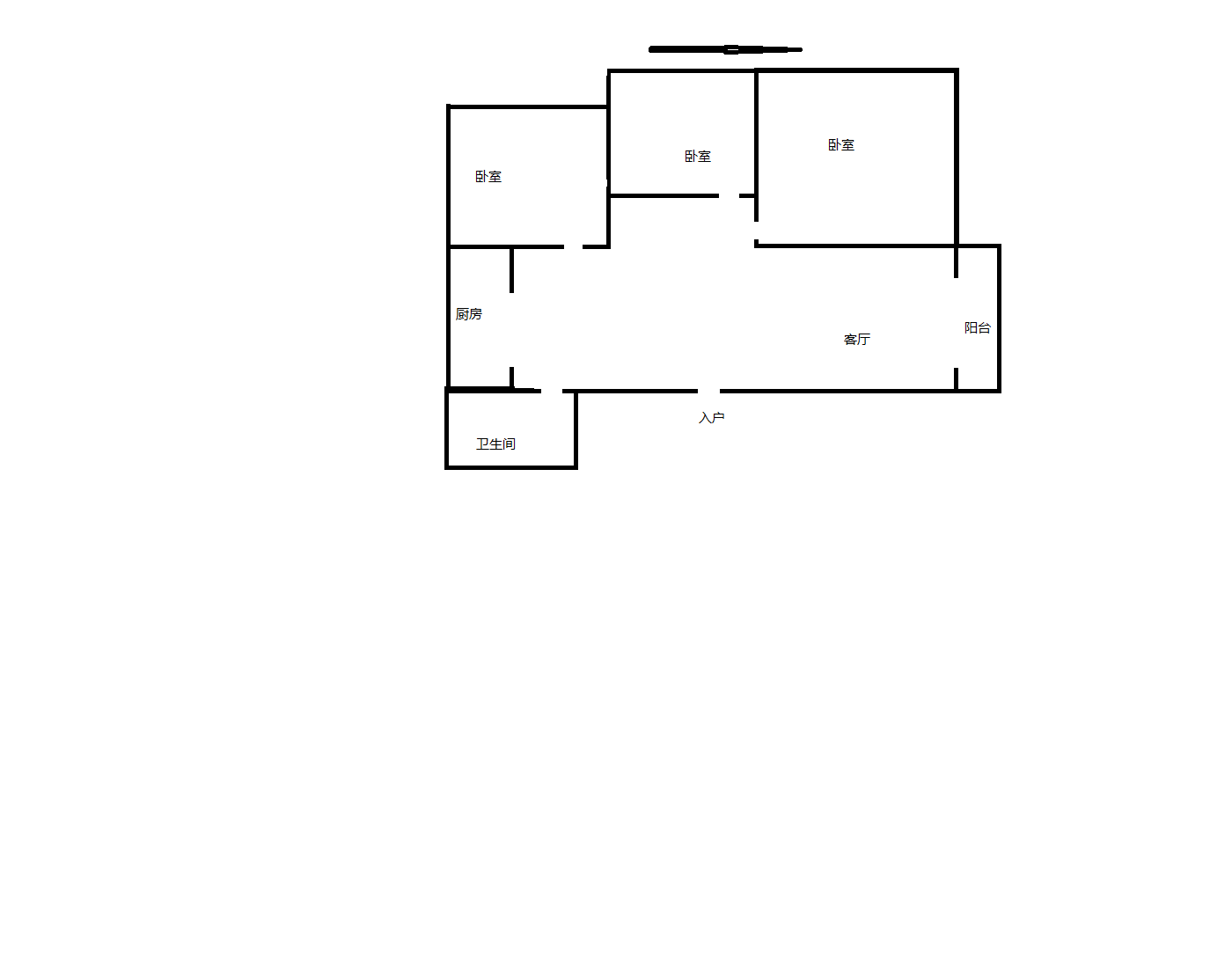 城港花苑西区 3室1厅1卫 118.00m&sup2;