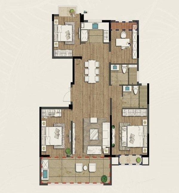 远创东樾 4室2厅2卫 140m&sup2;