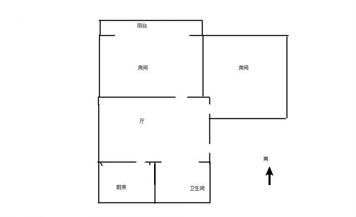 易家桥新村 2室1厅1卫 61.02m&sup2;