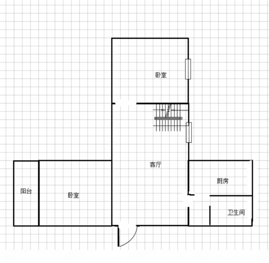 方大花苑 2室1厅1卫 60.7m&sup2;