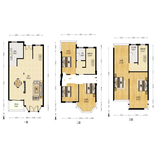 星湖花园 4室2厅2卫 280.00m&sup2;