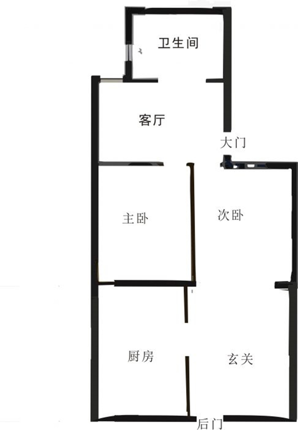 民主新村 2室1厅1卫 65m&sup2;