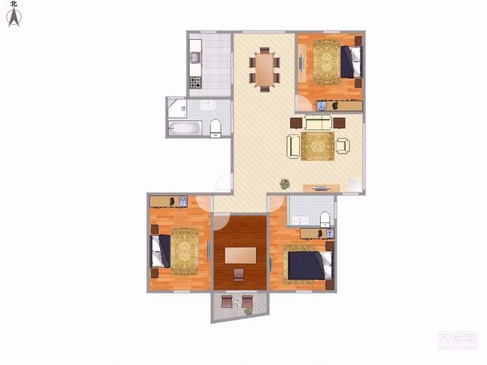 凤凰莱茵苑 4室2厅2卫 162m&sup2;