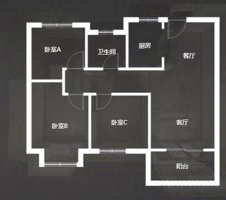 金科廊桥水岸 2室1厅1卫 88.7m&sup2;