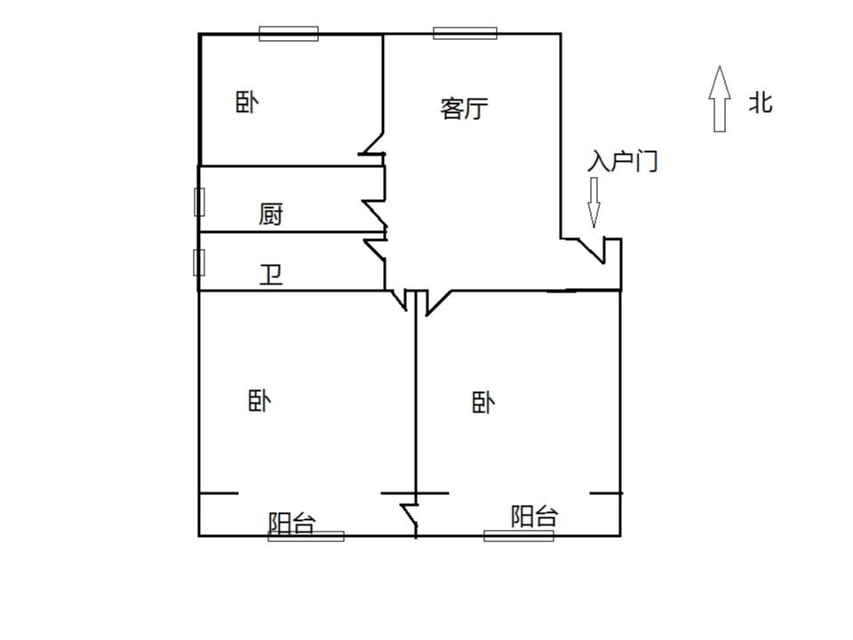 新建路新村 3室1厅1卫 90m&sup2;