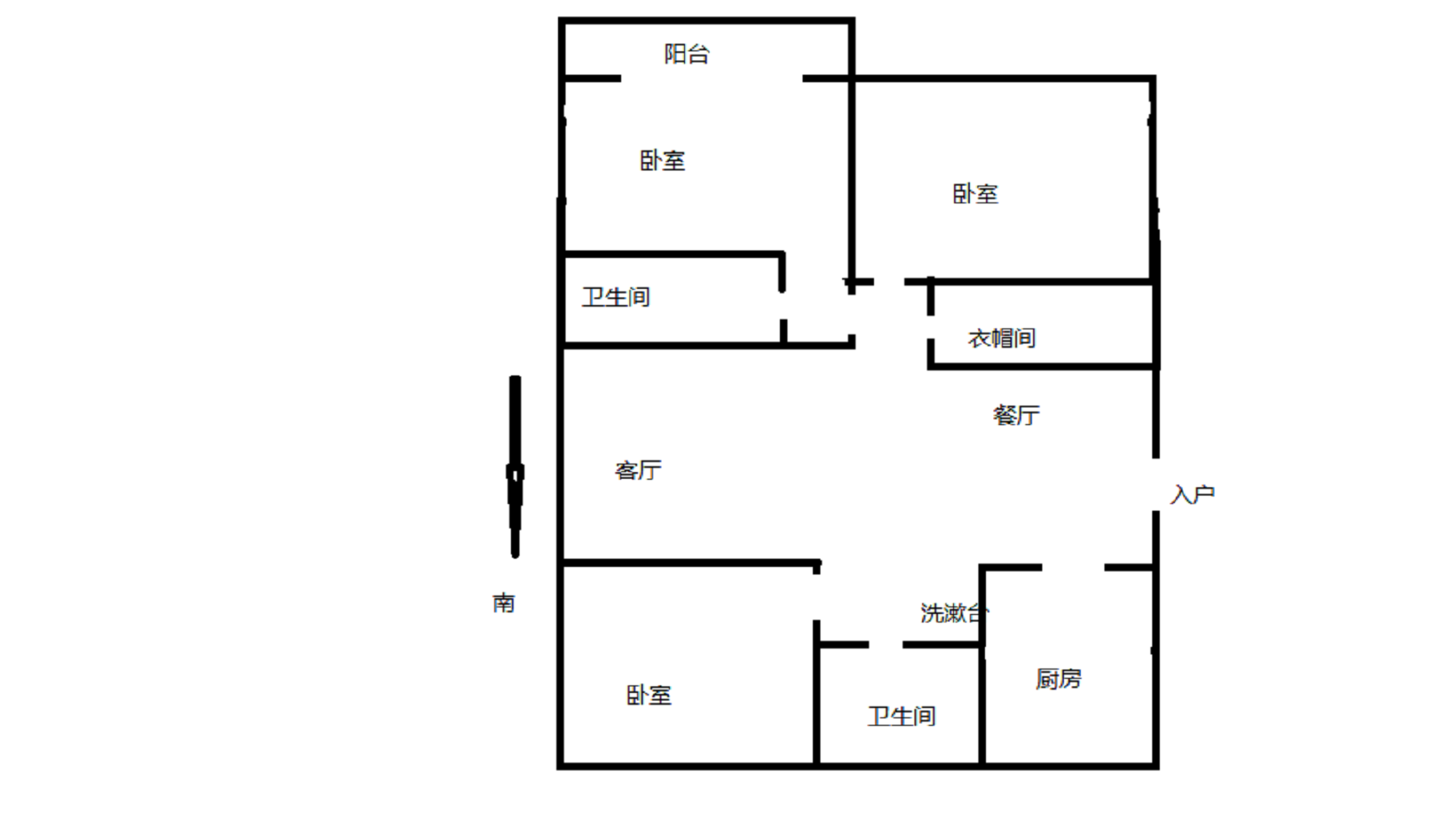 汇富花苑 3室1厅1卫 138m&sup2;
