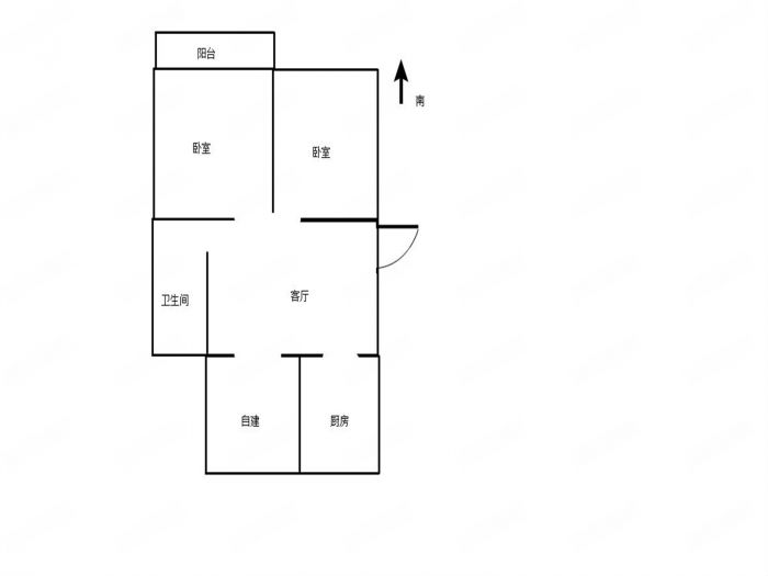 城南新村(崇川区) 2室1厅1卫 60m&sup2;