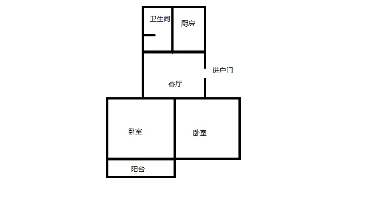 城南新村(崇川区) 2室1厅1卫 59m&sup2;