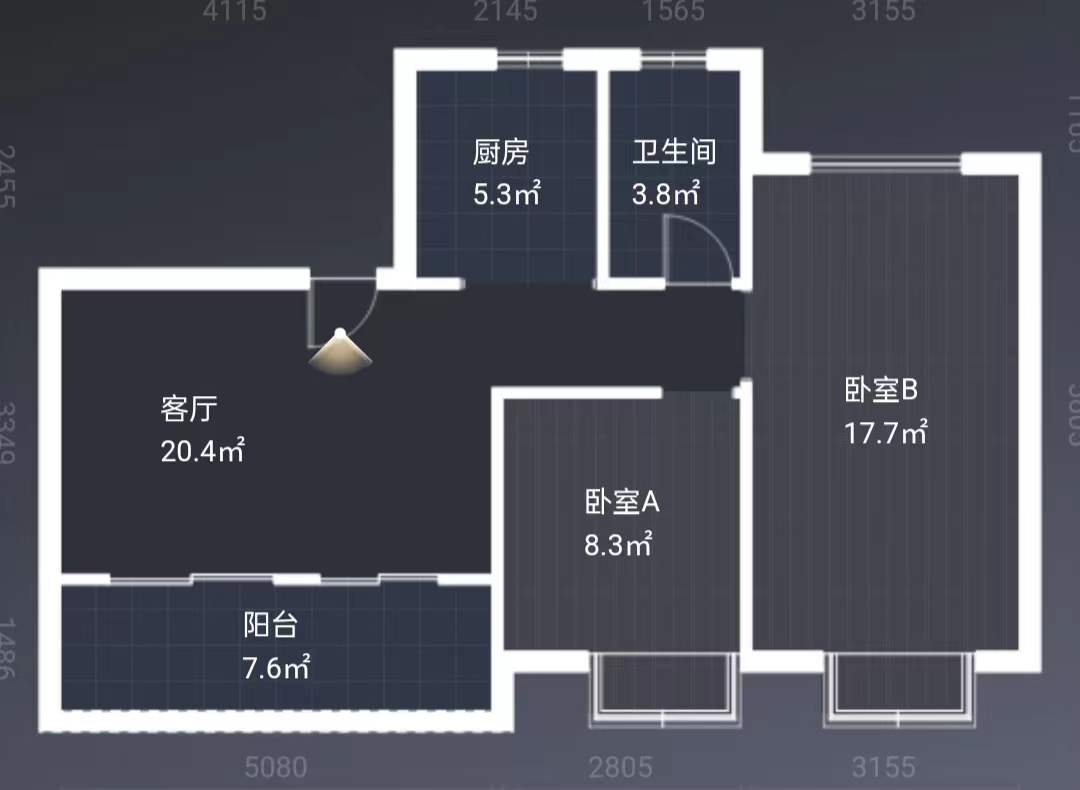 世茂九龙庭 2室1厅1卫 90m&sup2;