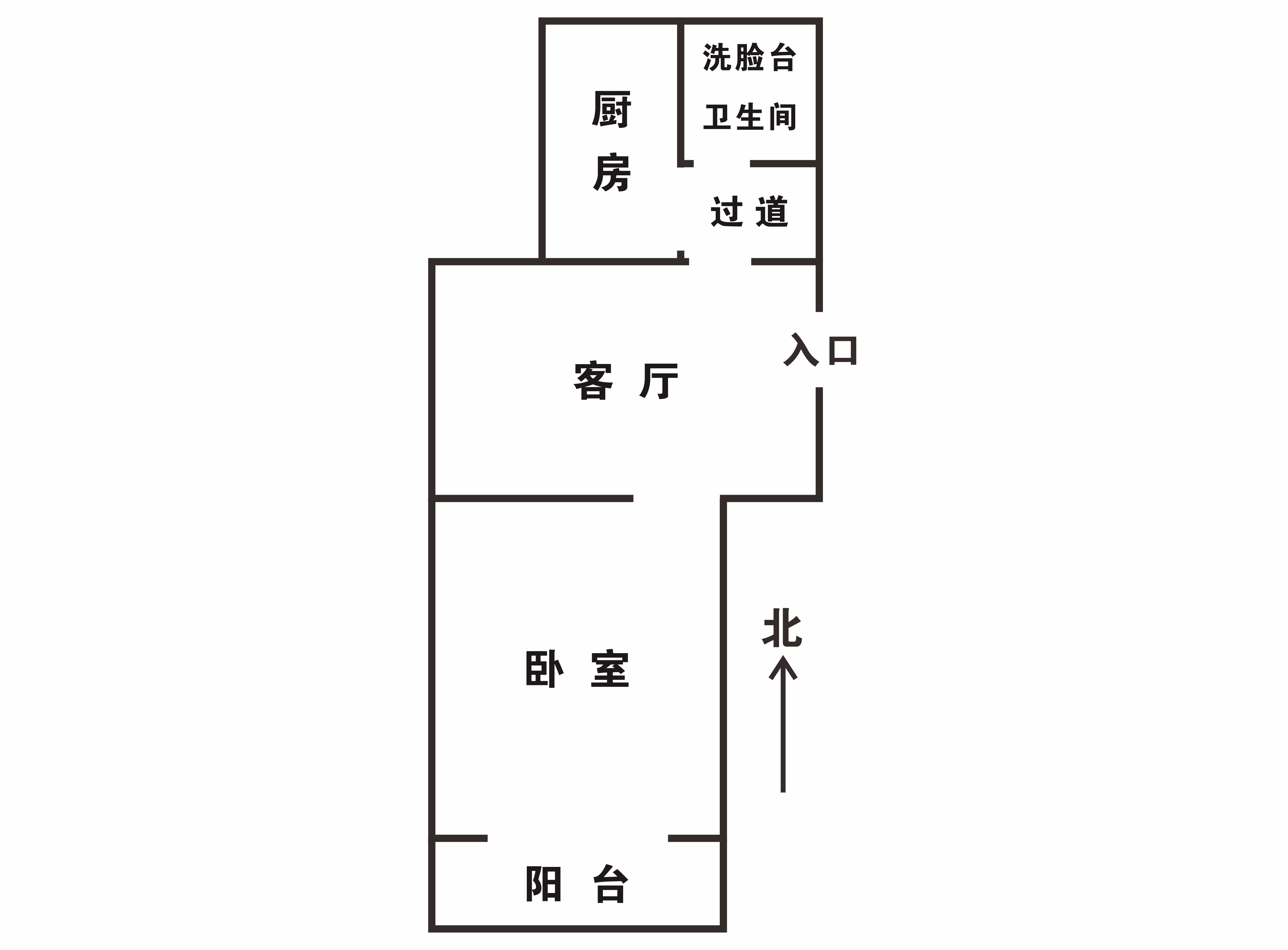 郭里园 1室1厅1卫 49.62m&sup2;