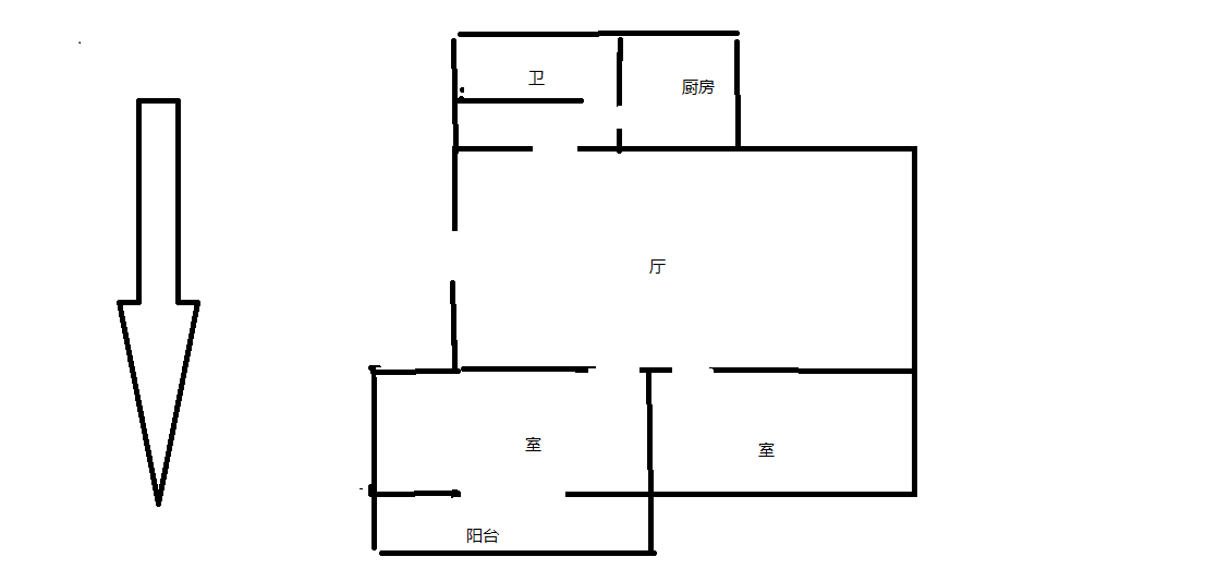 南园路18号大院 2室1厅1卫 70m&sup2;