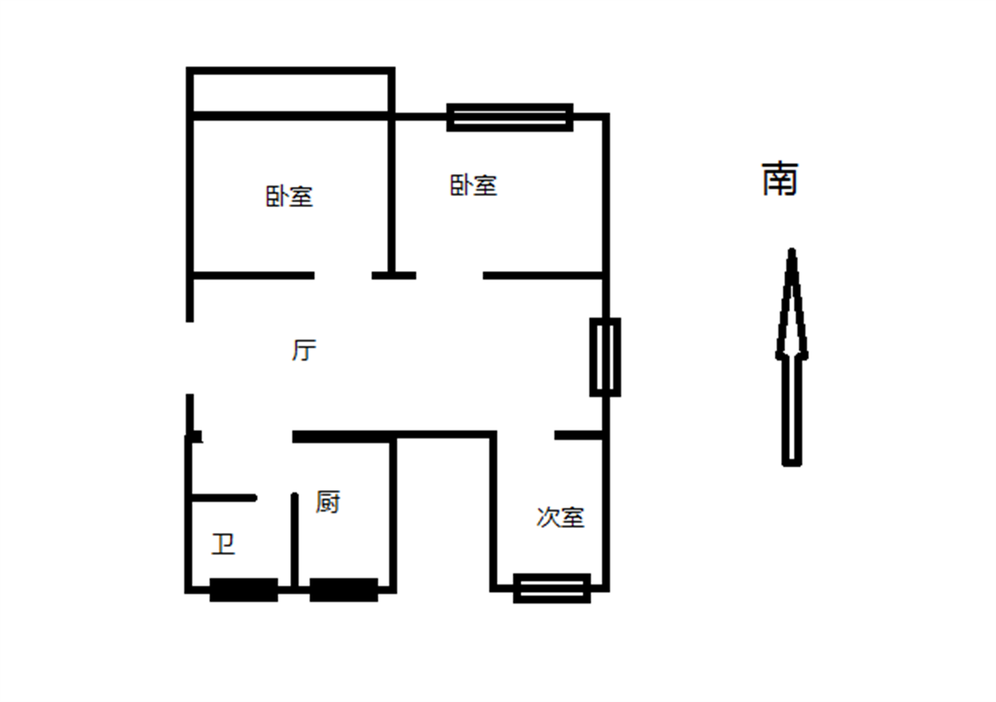 南川园新村 3室1厅1卫 90m&sup2;