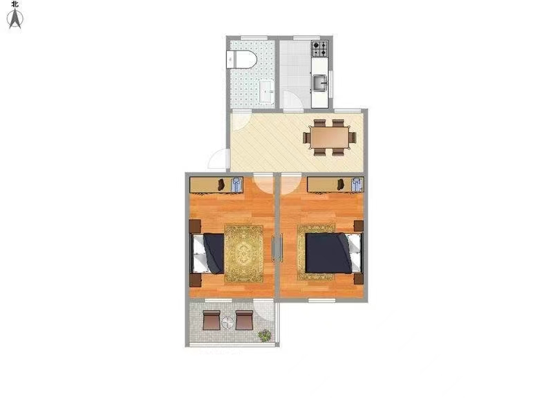 幸福锦园 2室2厅1卫 88.50m&sup2;
