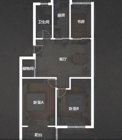 城山家园 3室1厅1卫 90m&sup2;