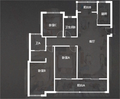 保利香槟国际 3室2厅2卫 136.29m&sup2;