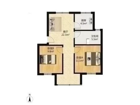 秦灶新村 1室厅卫 20m²