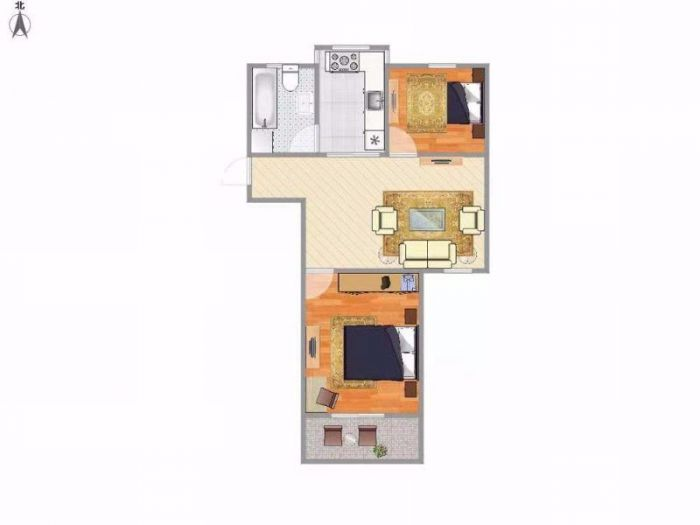 学士府 2室1厅1卫 90m&sup2;