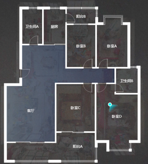 丽景花园 4室2厅2卫 143.85m&sup2;