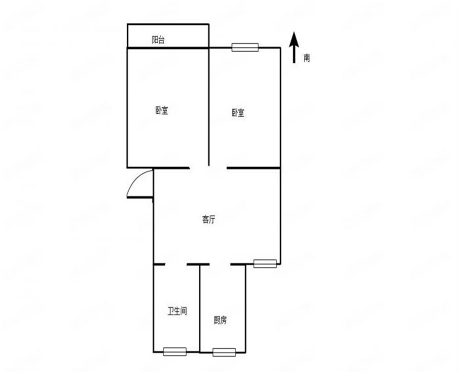 文峰路17号 2室1厅1卫 68m&sup2;