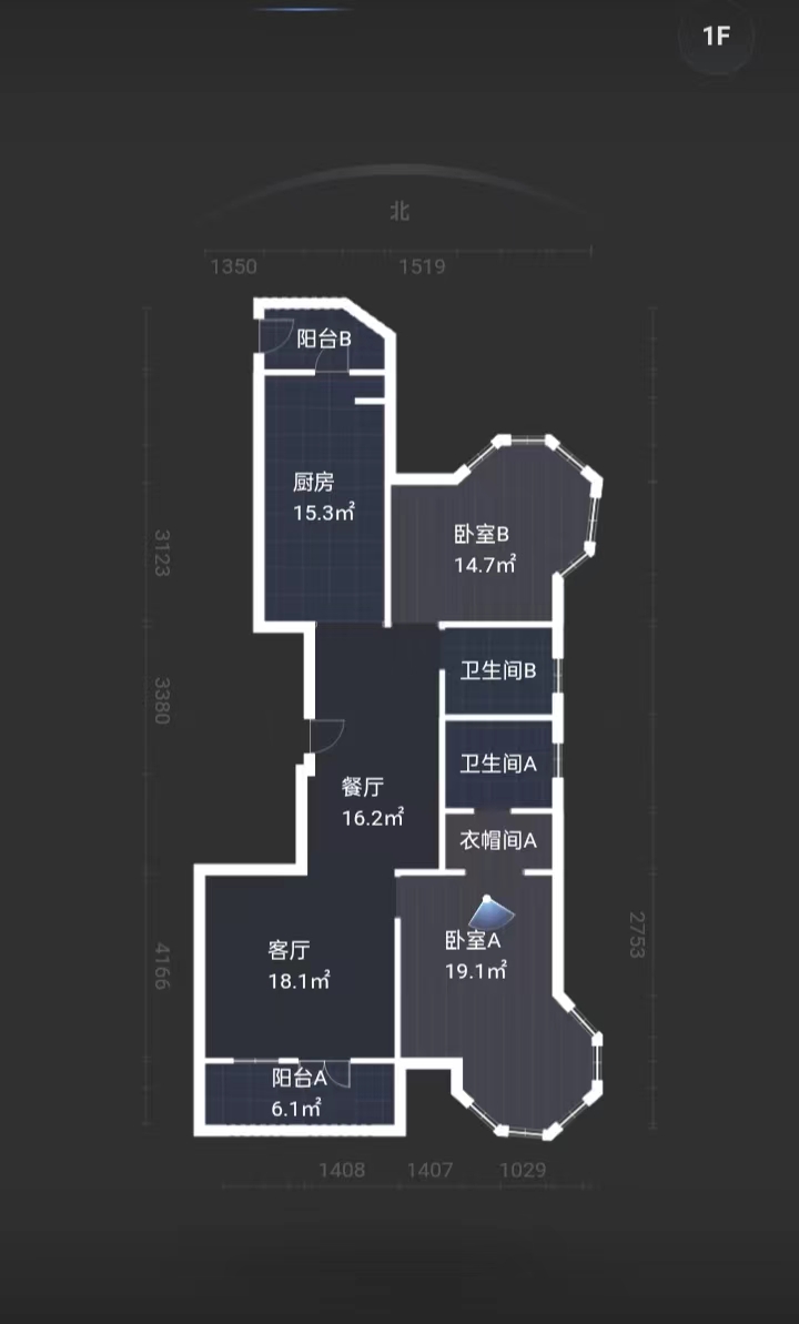 帝奥世伦名郡 2室1厅1卫 40m&sup2;
