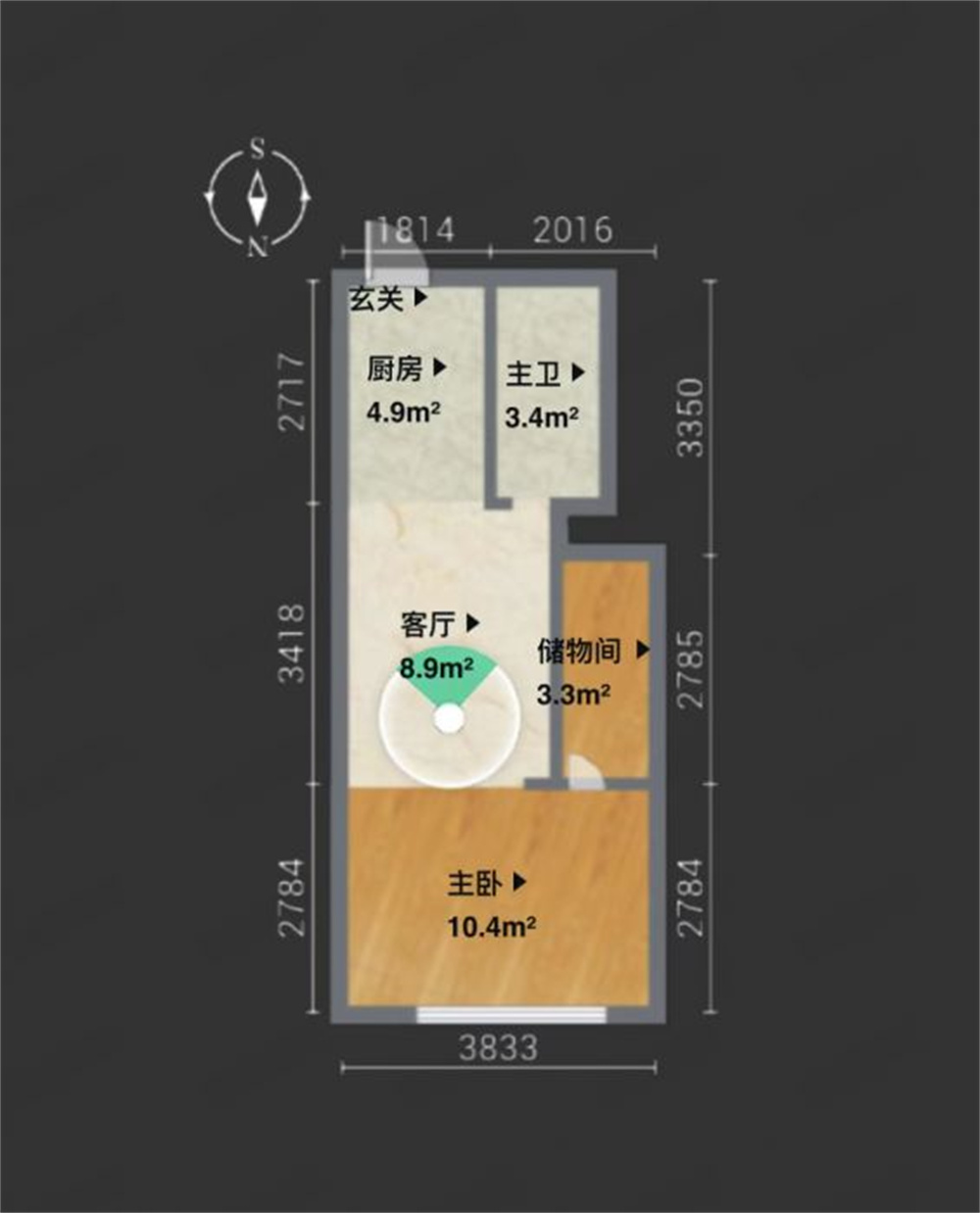 红星天铂 1室1厅1卫 45m&sup2;