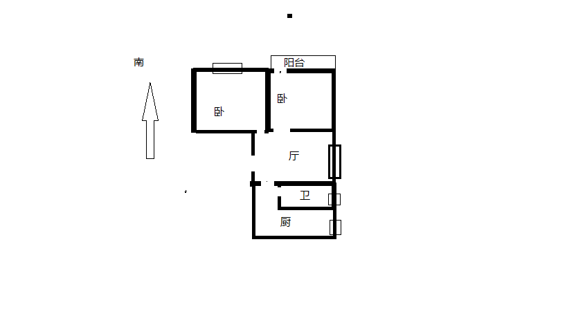 虹桥南村 2室1厅1卫 58.19m&sup2;