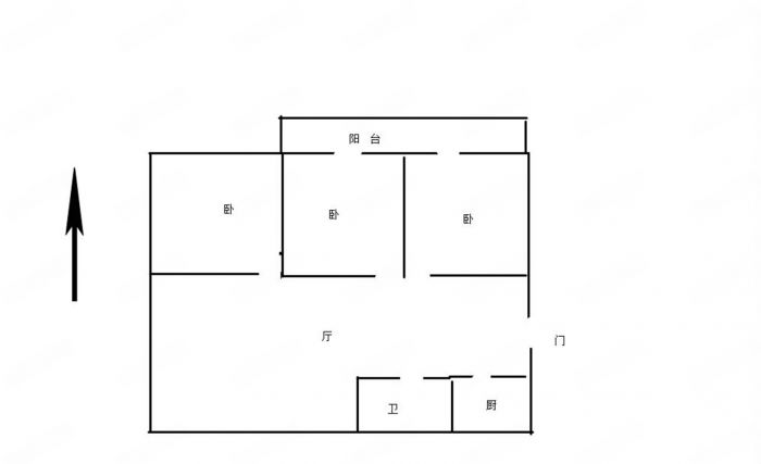 虹桥北村东区 3室1厅1卫 117m&sup2;