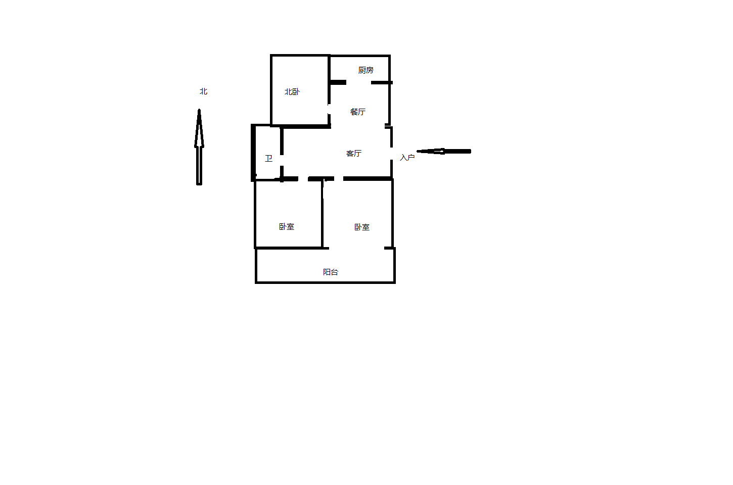 黎明花园 3室1厅1卫 92m&sup2;