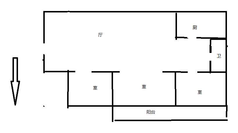 濠西园 3室1厅1卫 138m&sup2;