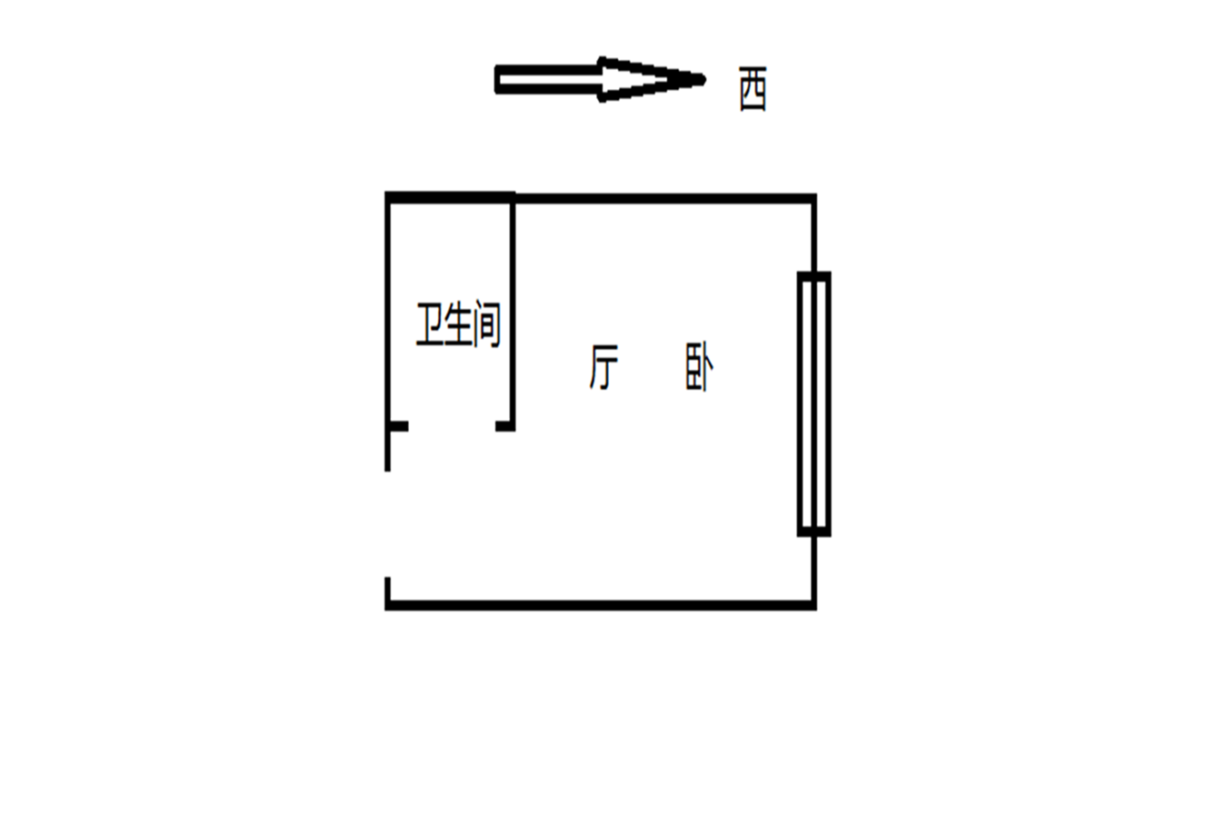 大达国际商业广场 1室1厅1卫 48.75m&sup2;