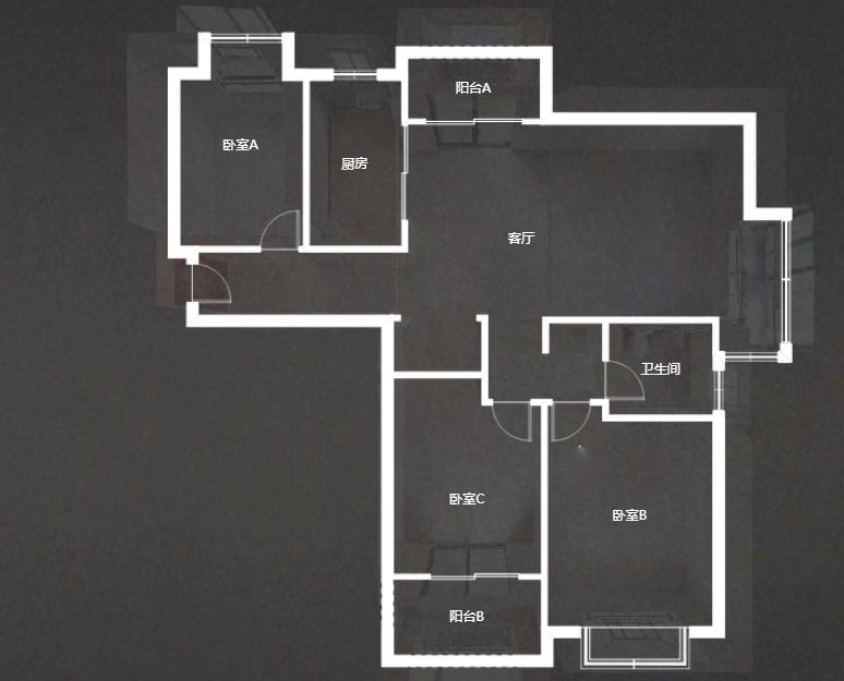 德诚&middot;翰景园 3室2厅1卫 123.66m&sup2;