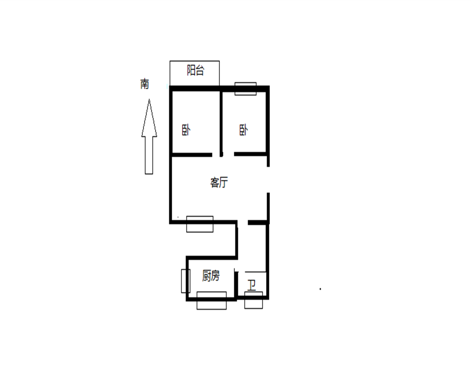 万象北园 2室1厅1卫 65.5m&sup2;