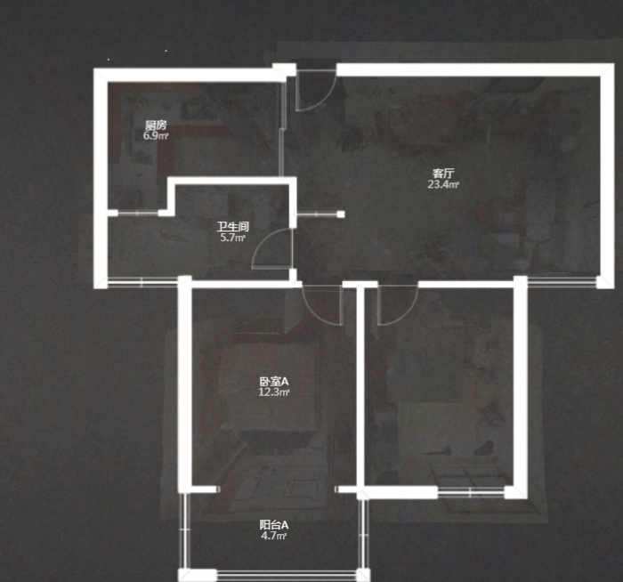 炜赋花苑 2室1厅1卫 78.4m&sup2;