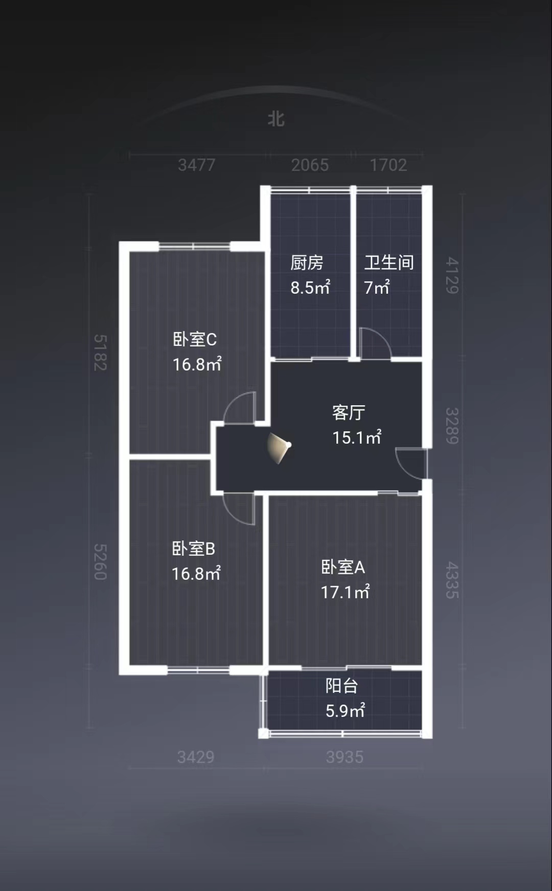 越江新村 3室2厅1卫 101m&sup2;
