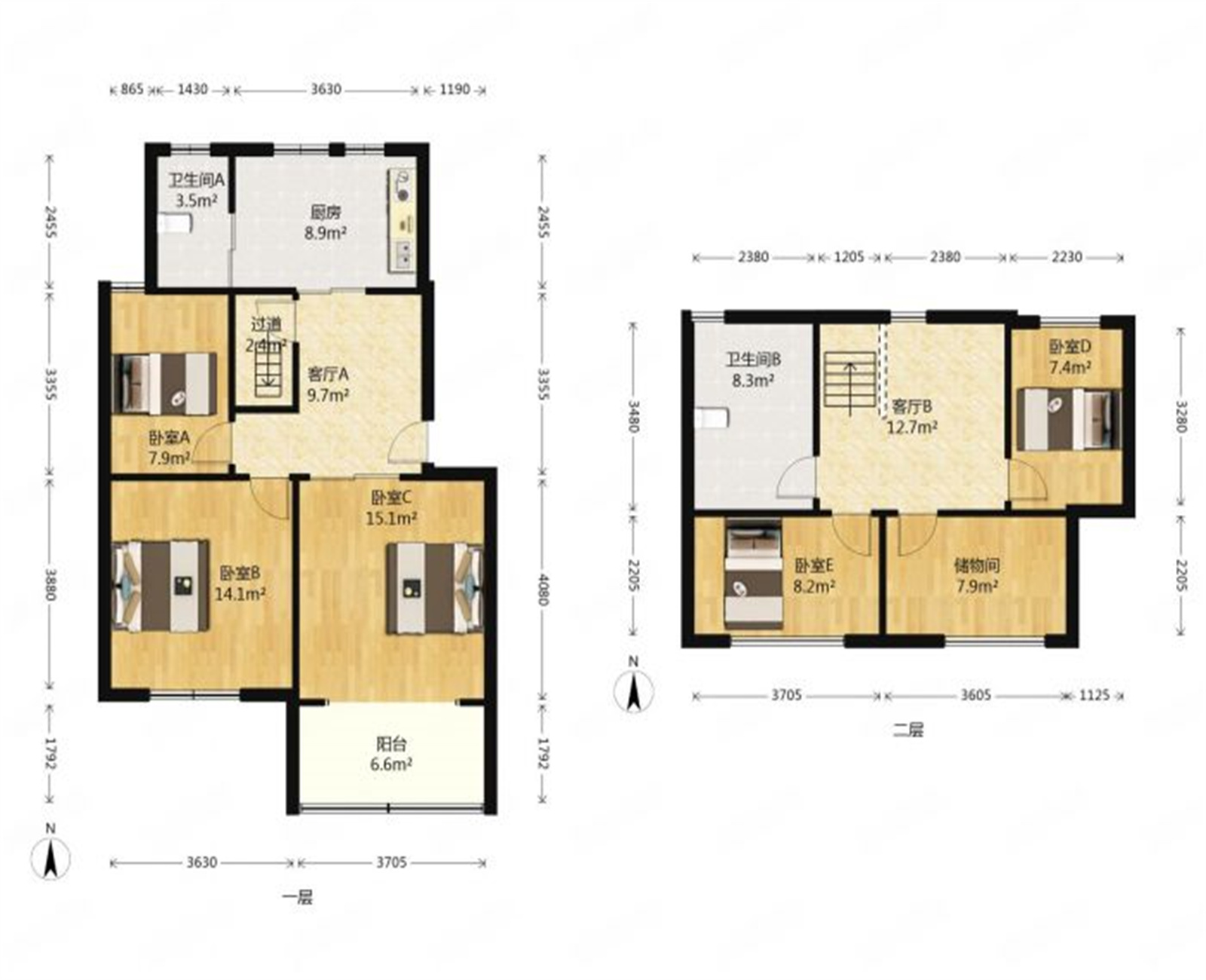 德民花苑西区 6室3厅2卫 165.00m&sup2;