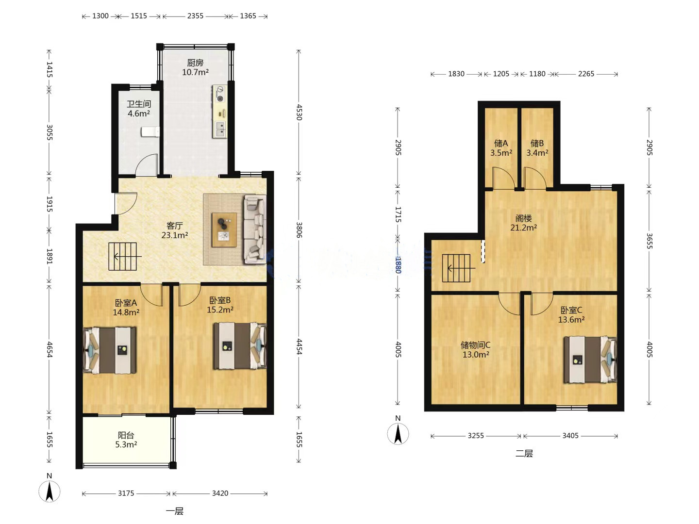 新港花苑 5室2厅2卫 105m&sup2;