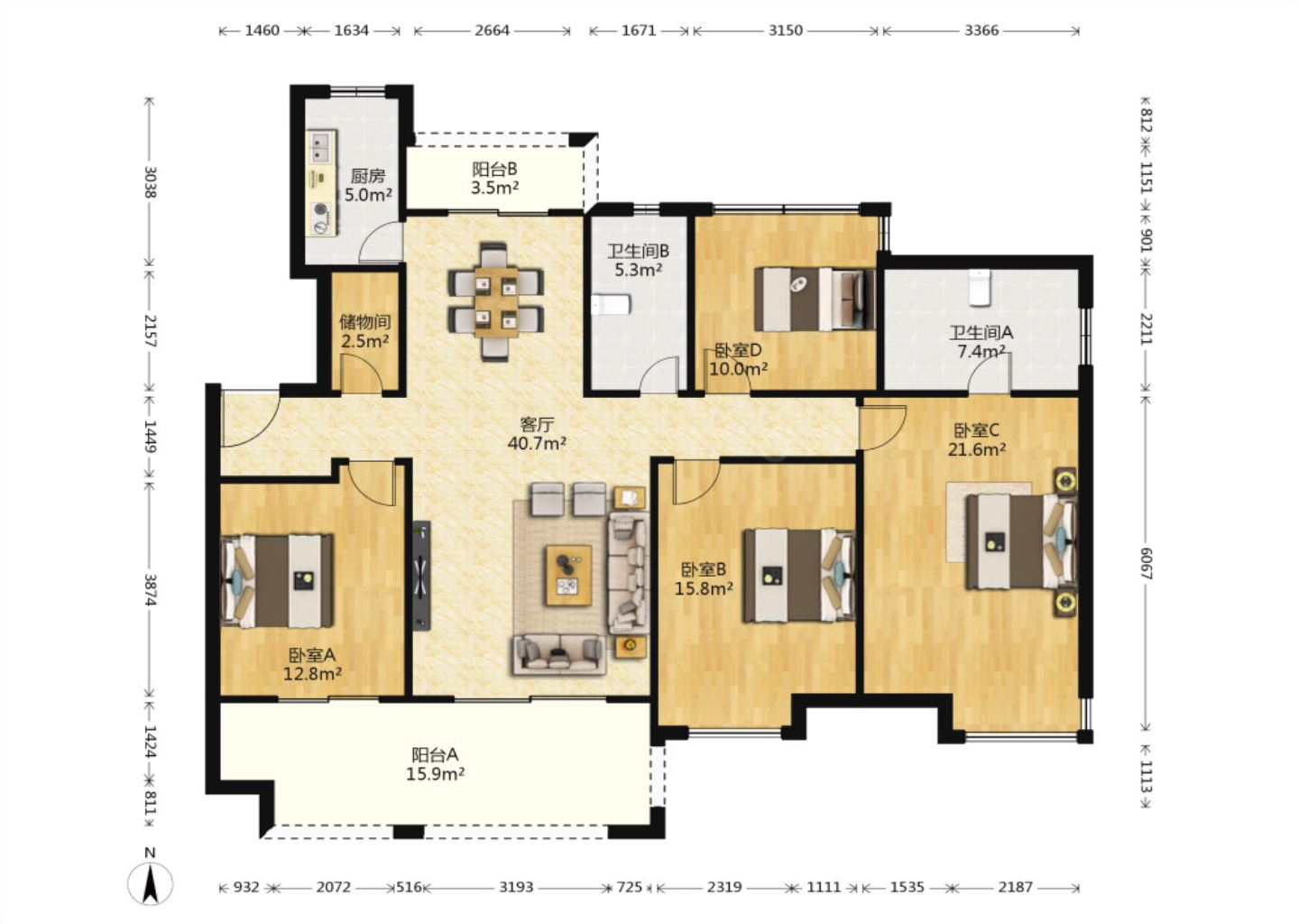 万科白鹭郡 1室厅卫 148m&sup2;