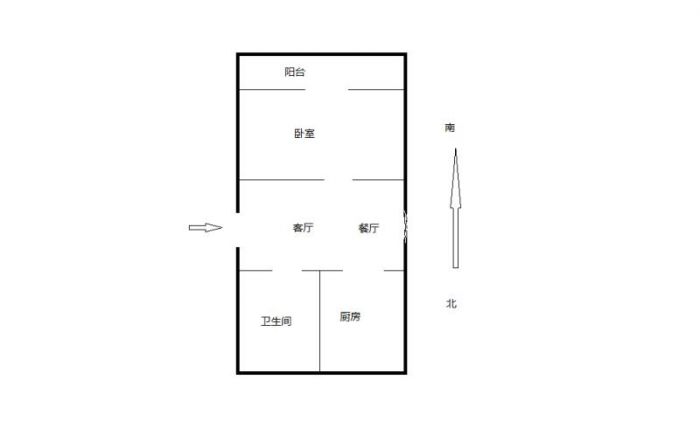 世纪新城 1室1厅1卫 61.00m&sup2;