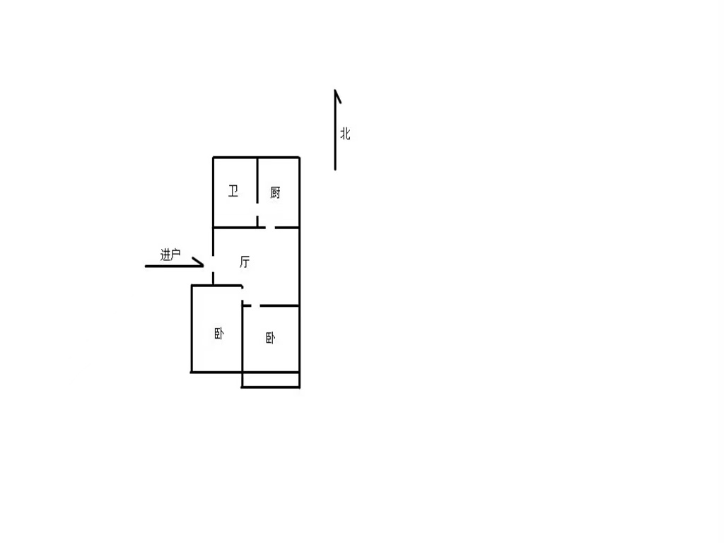 北濠桥东村 2室2厅1卫 68m&sup2;