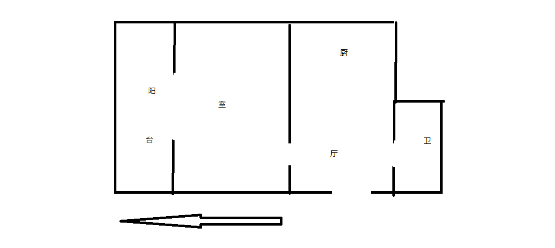 青年路新村 2室1厅1卫 50.00m&sup2;