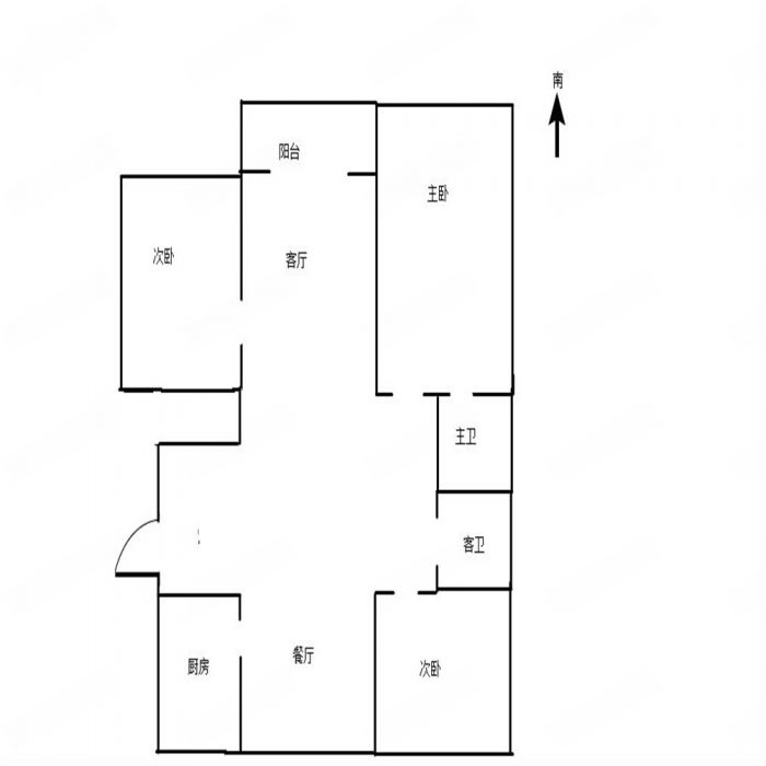 万科金域蓝湾 3室2厅2卫 140.00m&sup2;