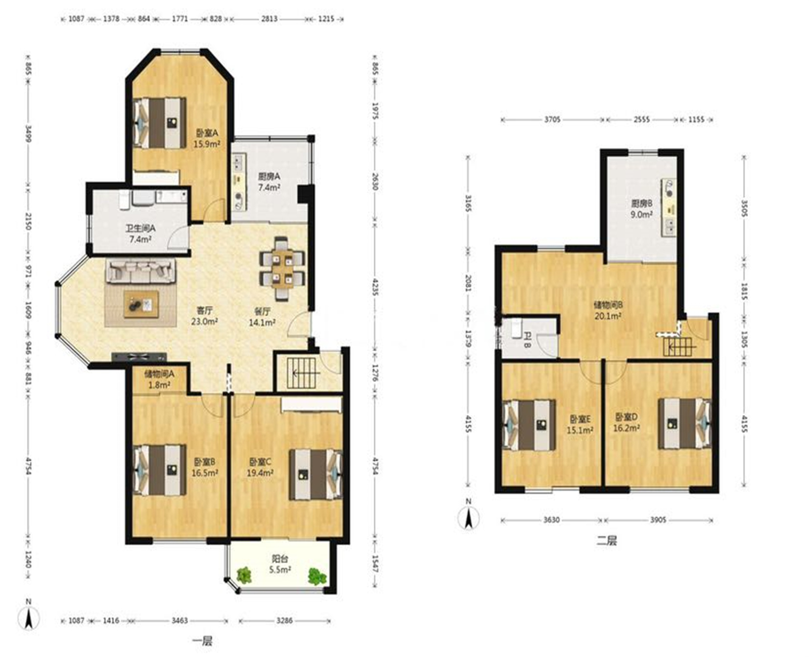 天润家园 5室2厅1卫 194m&sup2;