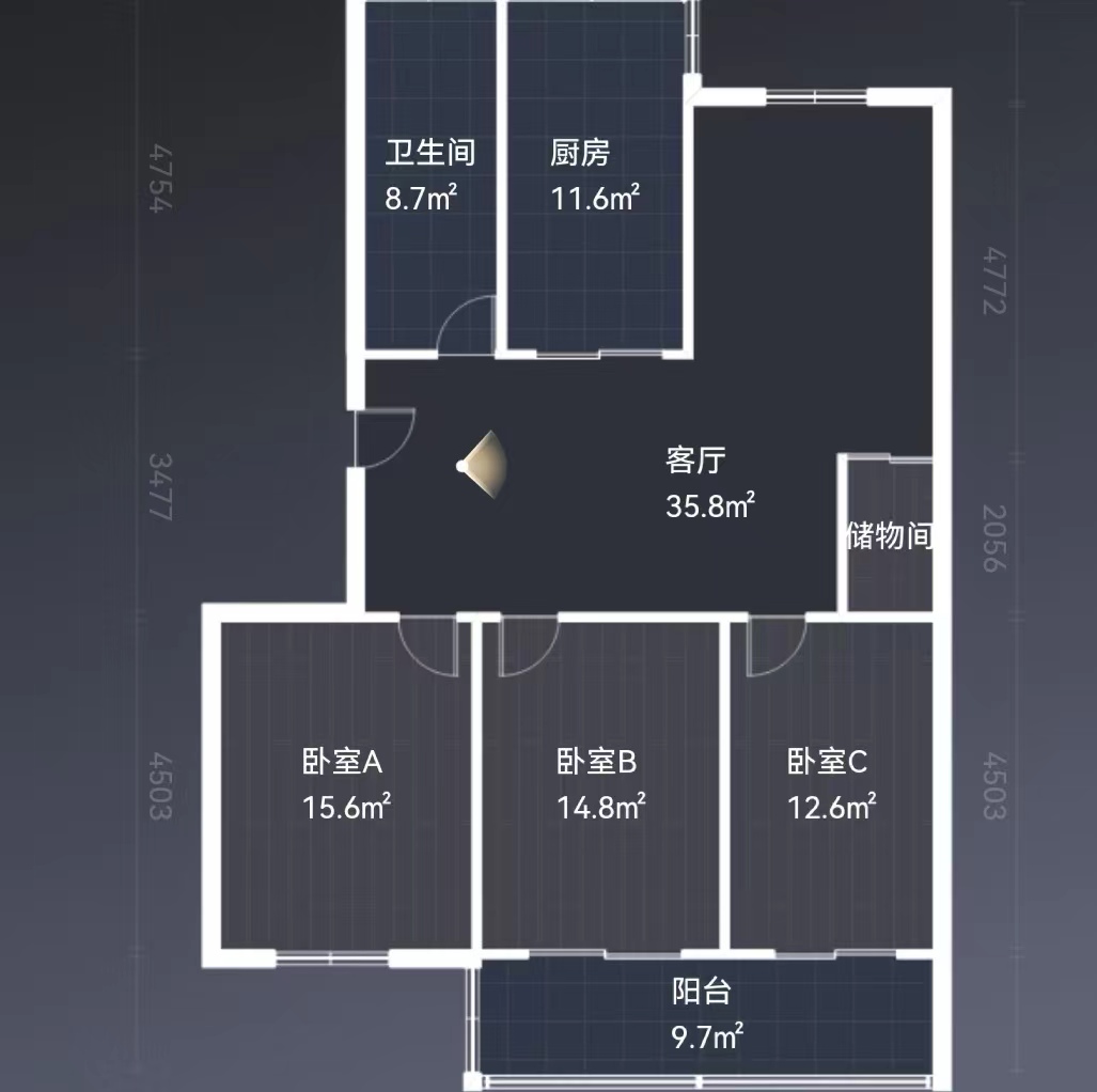 虹桥新苑 3室2厅1卫 123.00m&sup2;