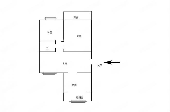 光明嘉苑 2室1厅1卫 95m&sup2;
