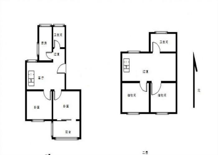 北濠桥东村 4室1厅2卫 108m&sup2;