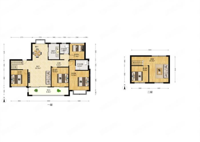 中南漫悦湾 5室3厅2卫 163.00m&sup2;
