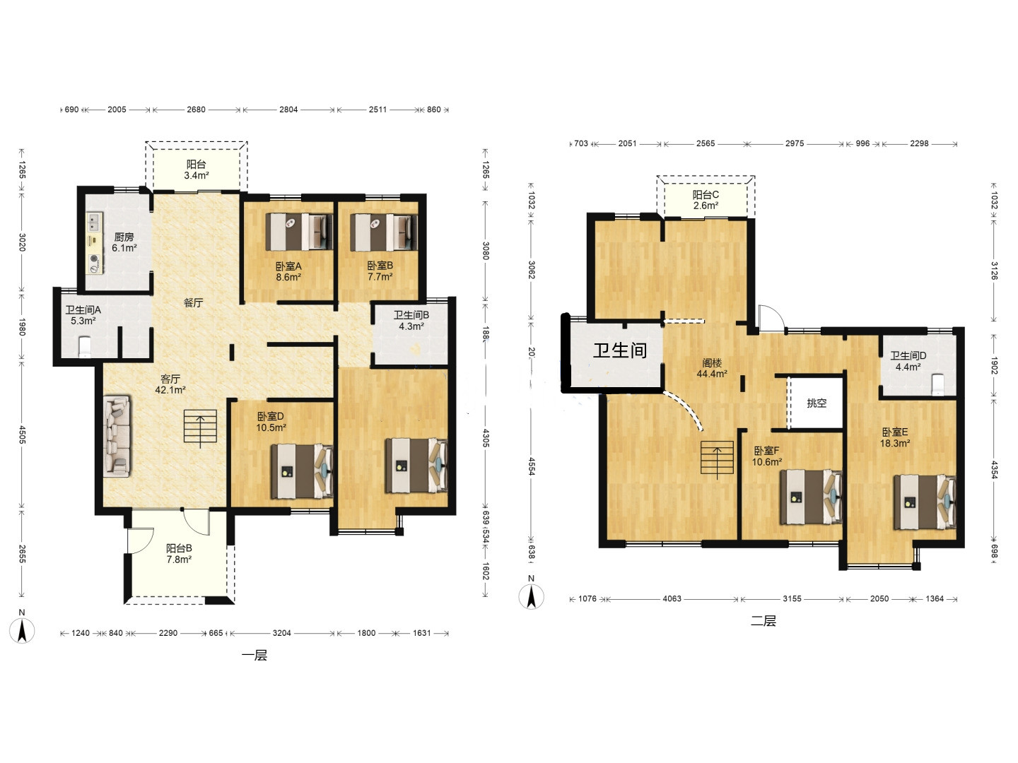 优山美地花园南区 6室2厅4卫 231.93m&sup2;